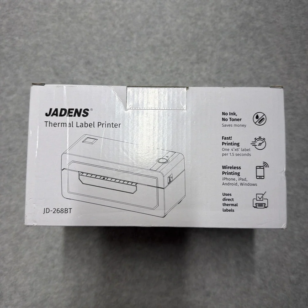 Jadens Thermal Label Printer JD-268BT New Open Box